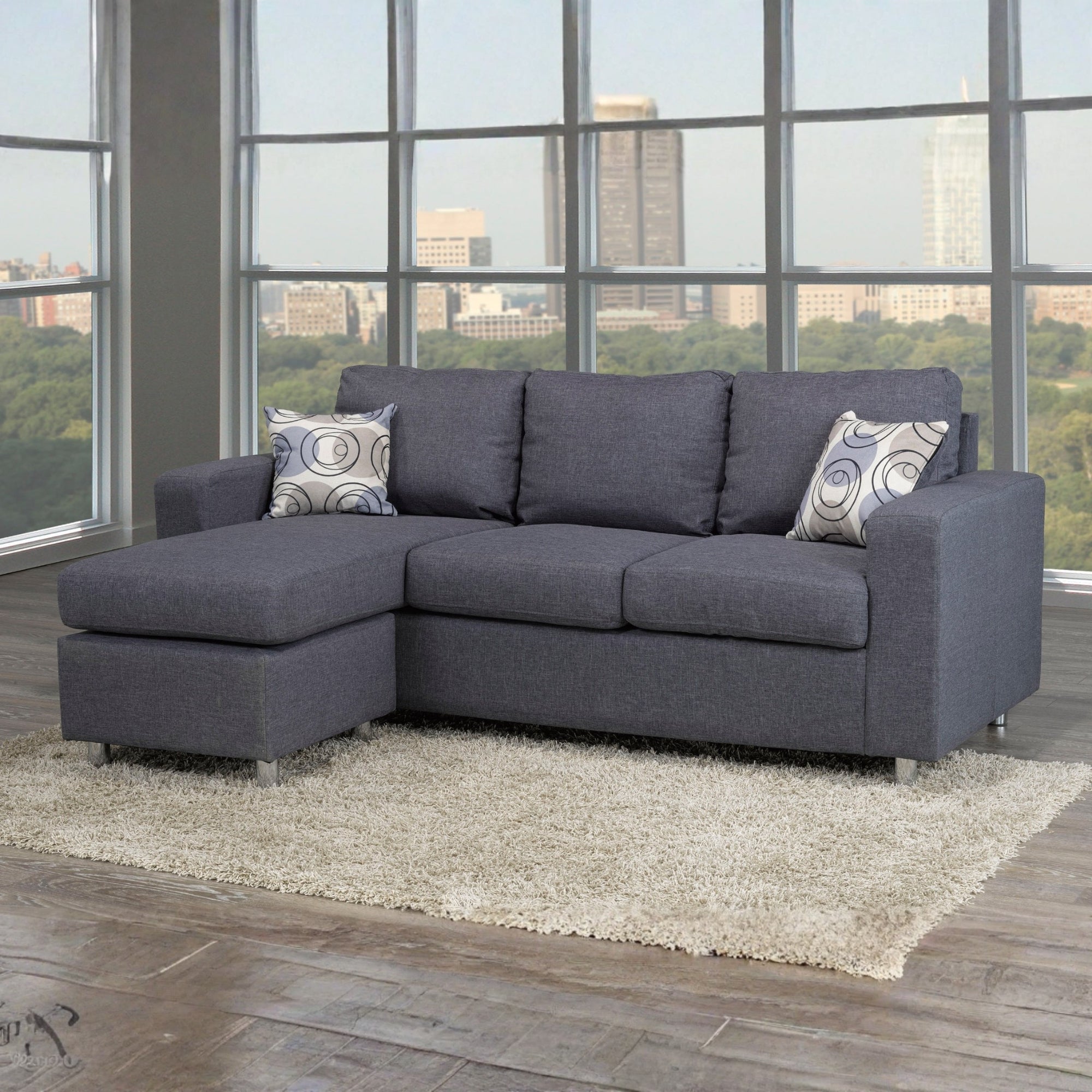 Arcevo sectionnel reversible gris - 4