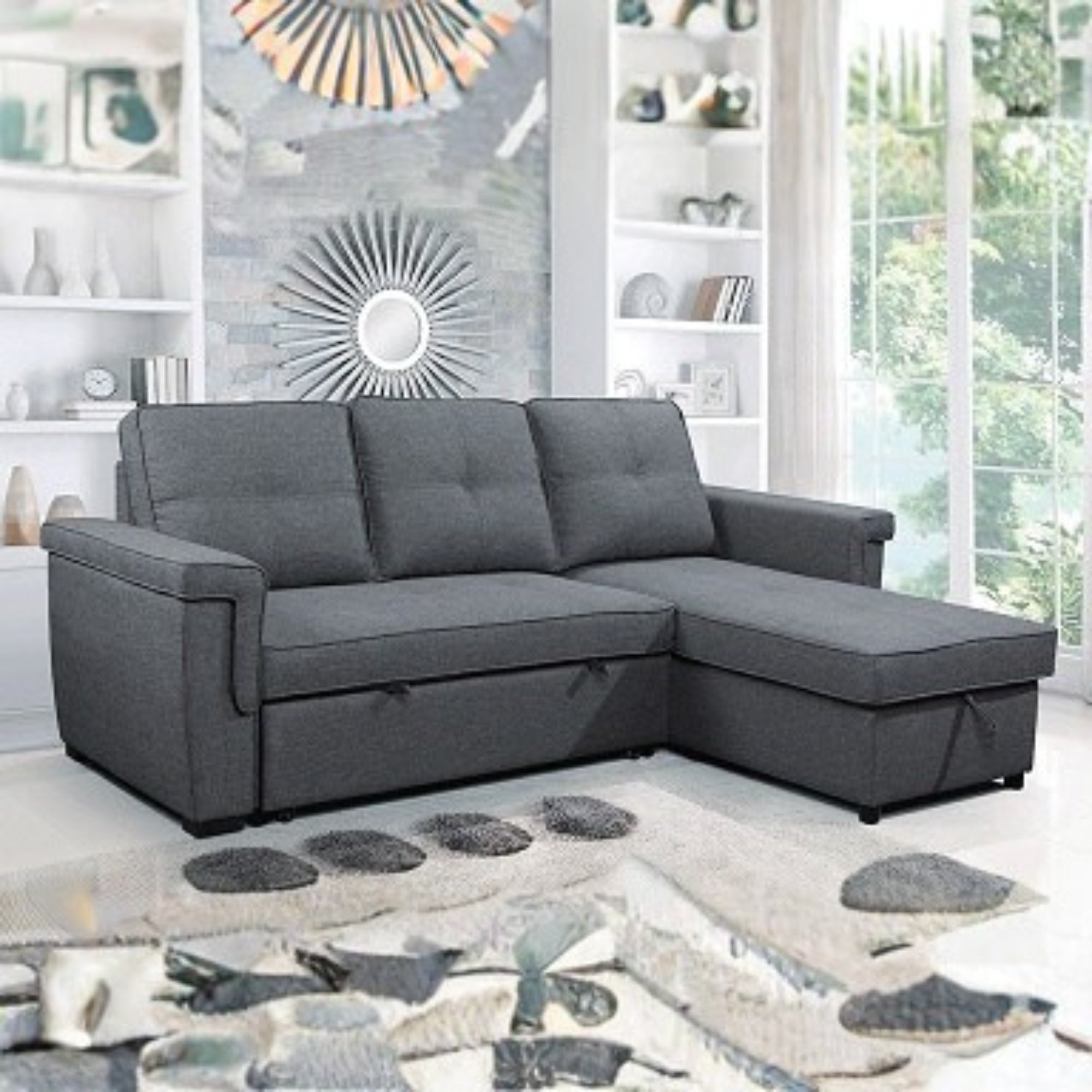 Flexeno sectionnel sofa-lit gris - 1