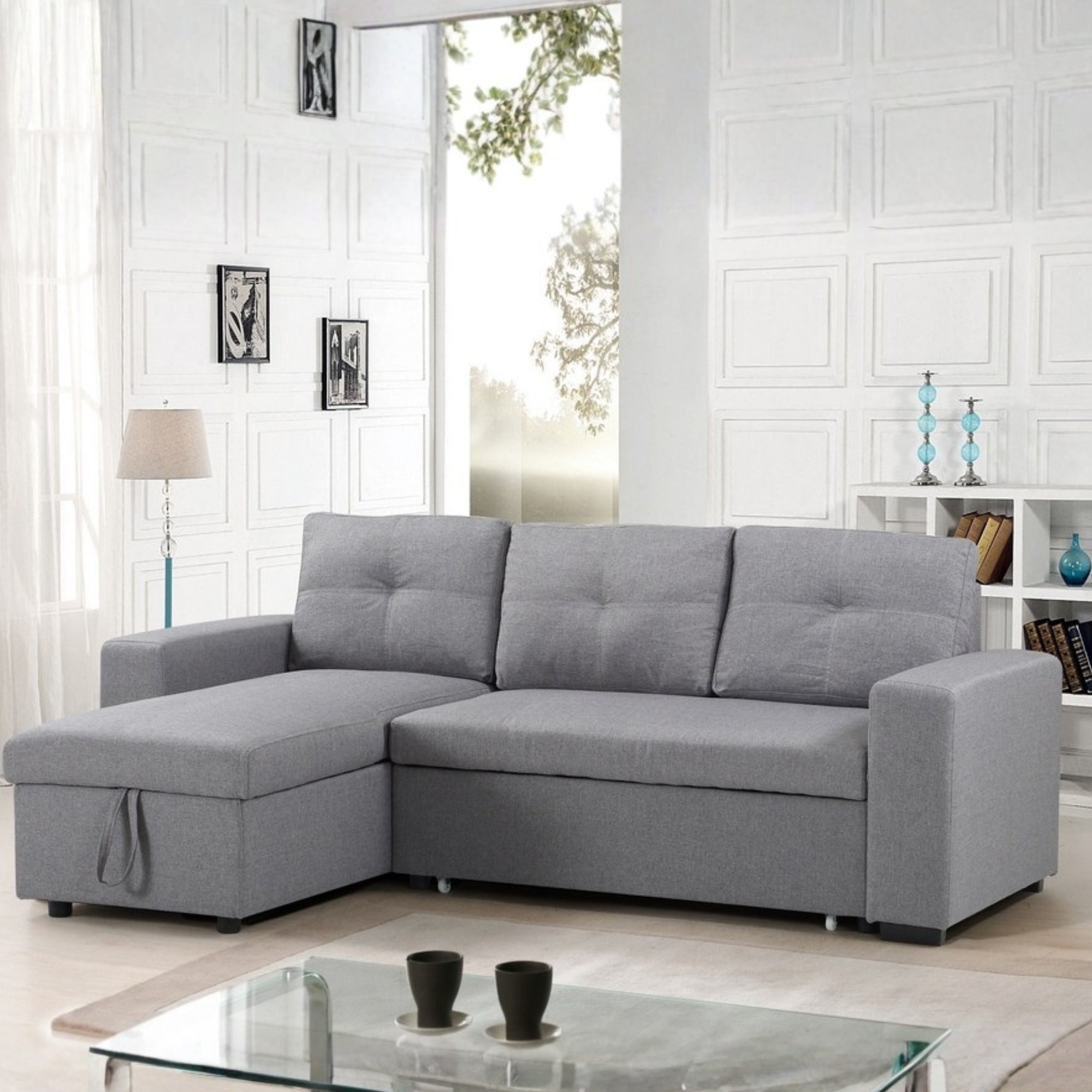 Klevano sectionnel sofa-lit gris - 1