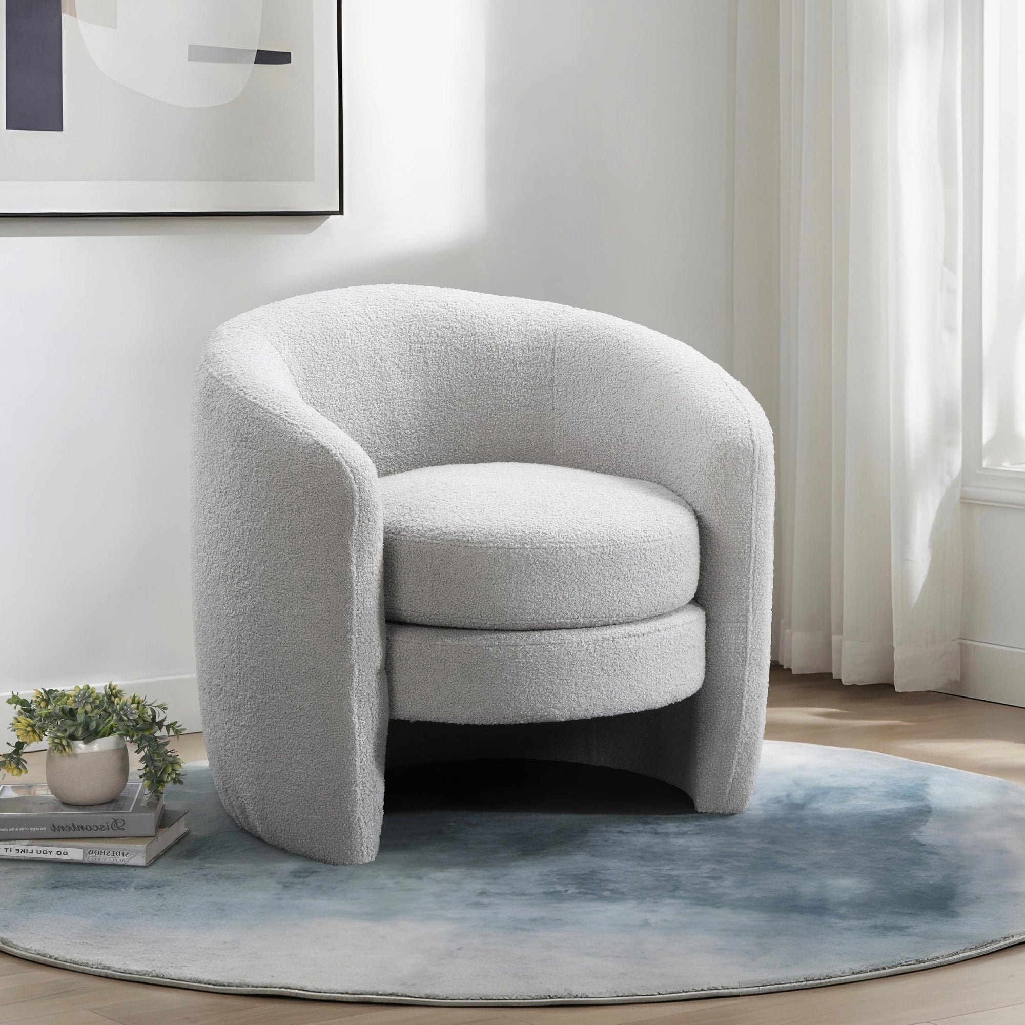 Teddaro chaise baril gris - 1