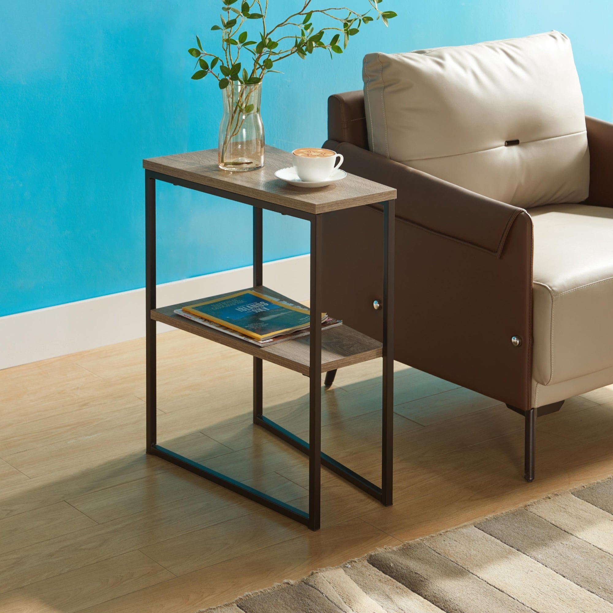 Rustavo table dappoint bois rustique - 1