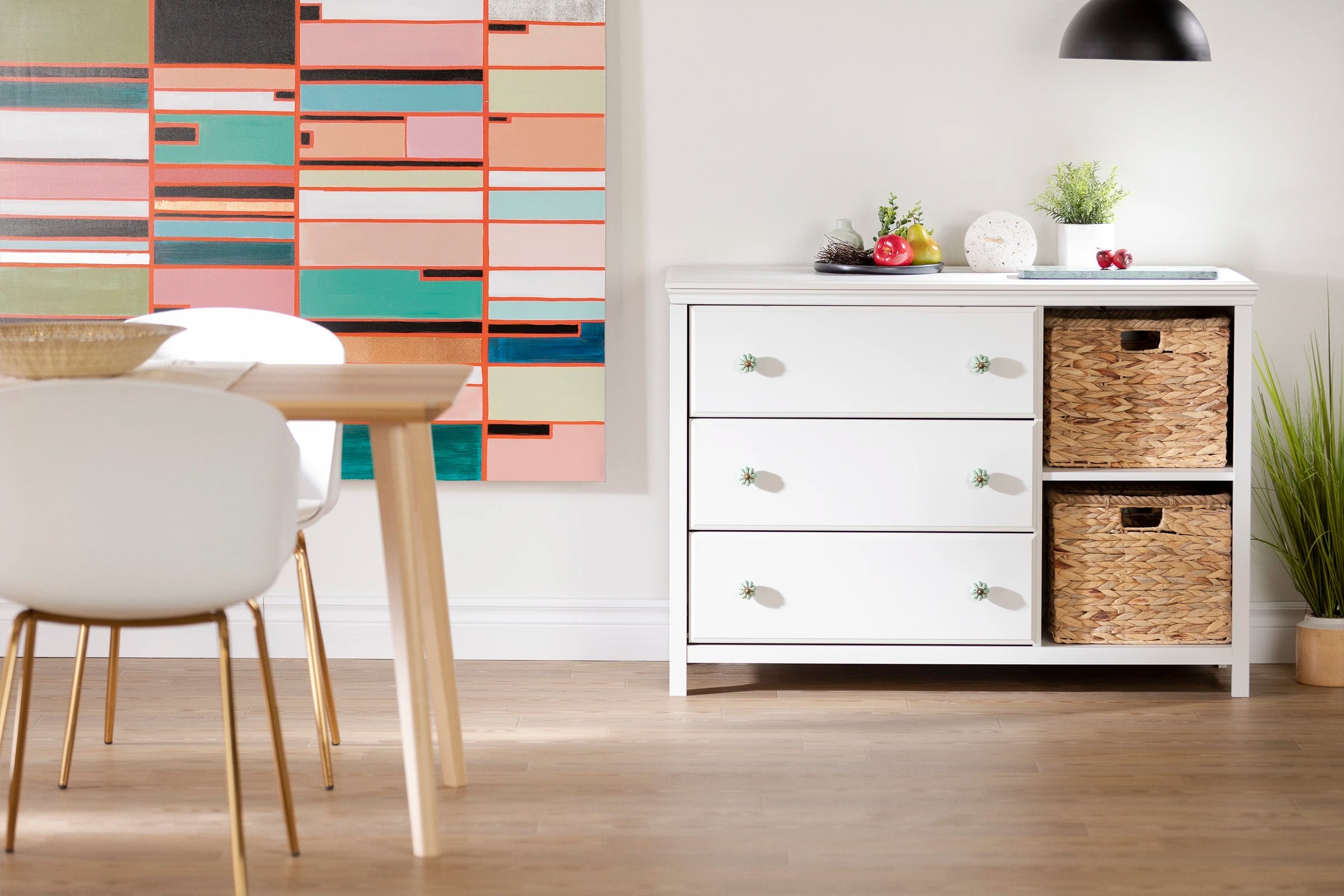 3-Drawer Dresser with Baskets - Balka