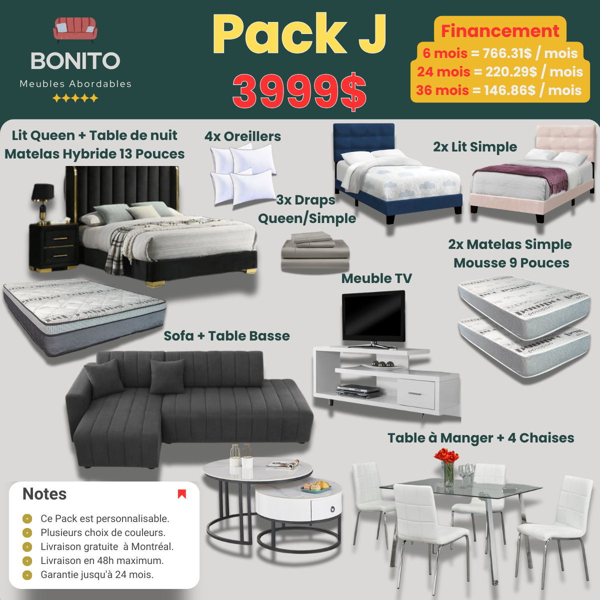 Pack J – Family Deluxe Set | Premium Bedding
