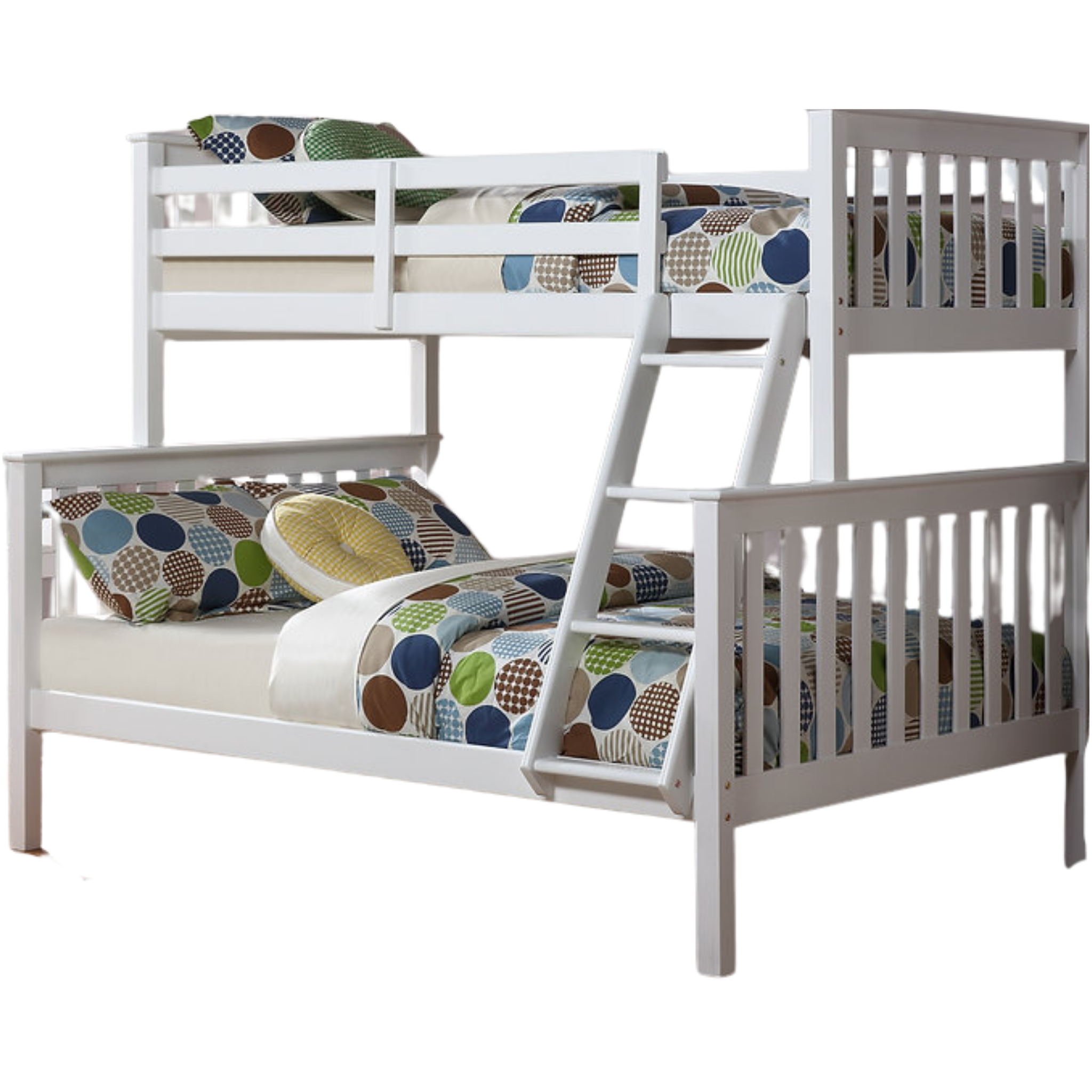 Lit superposé simple/double en bois blanc 102W