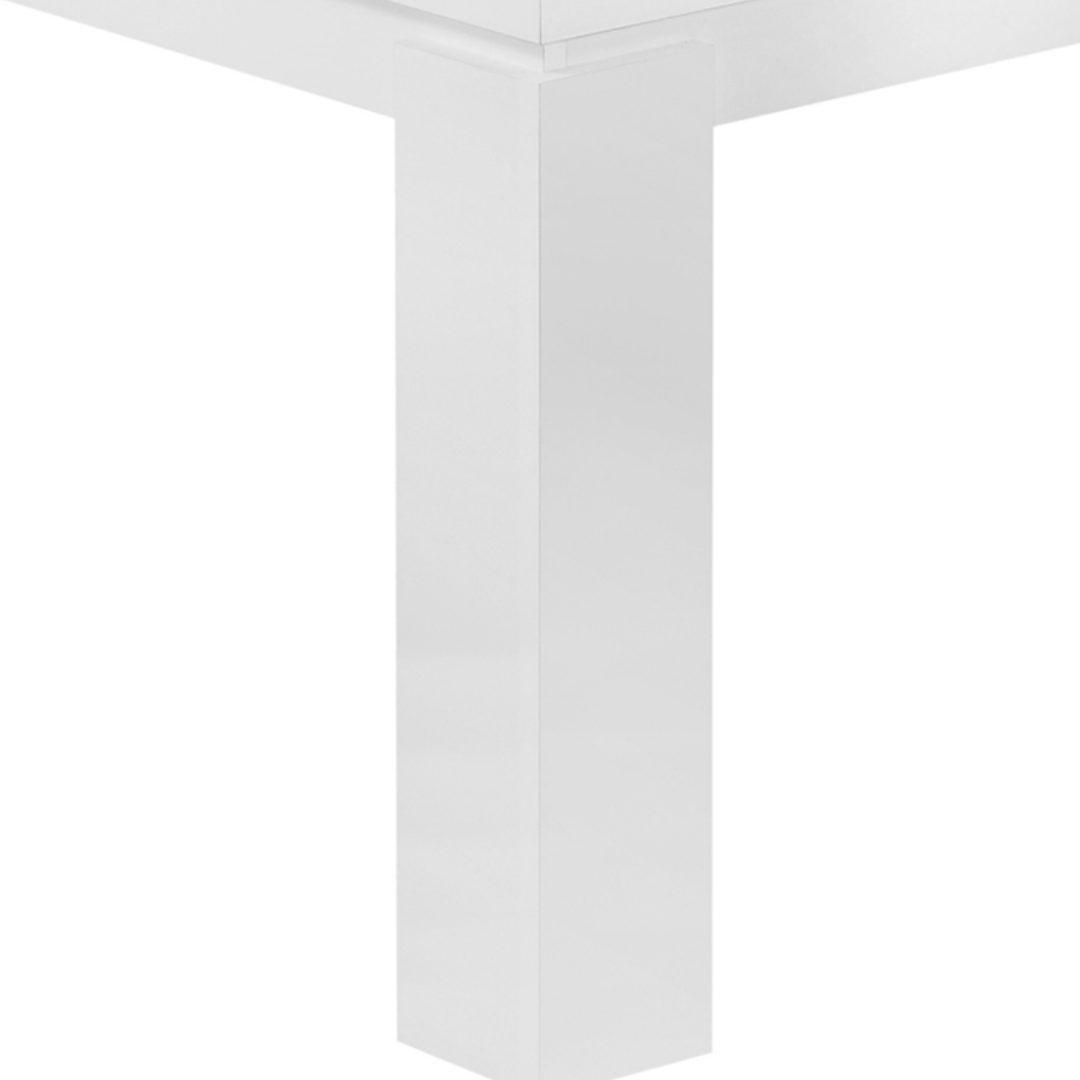 Alvera – Table de salle à manger – Finition blanche lisse