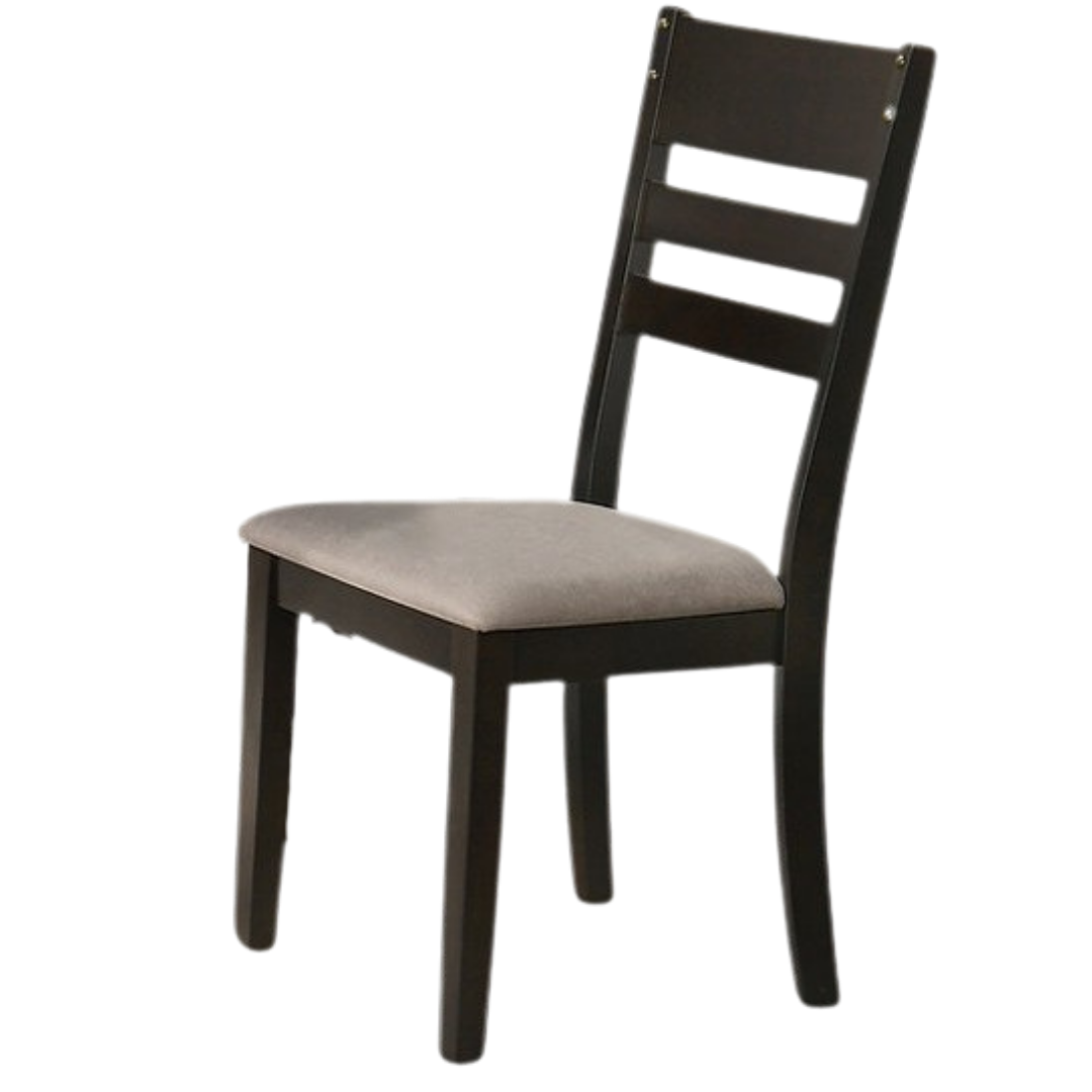 Ensemble de salle à manger Slate – Bois expresso / Tissu crème