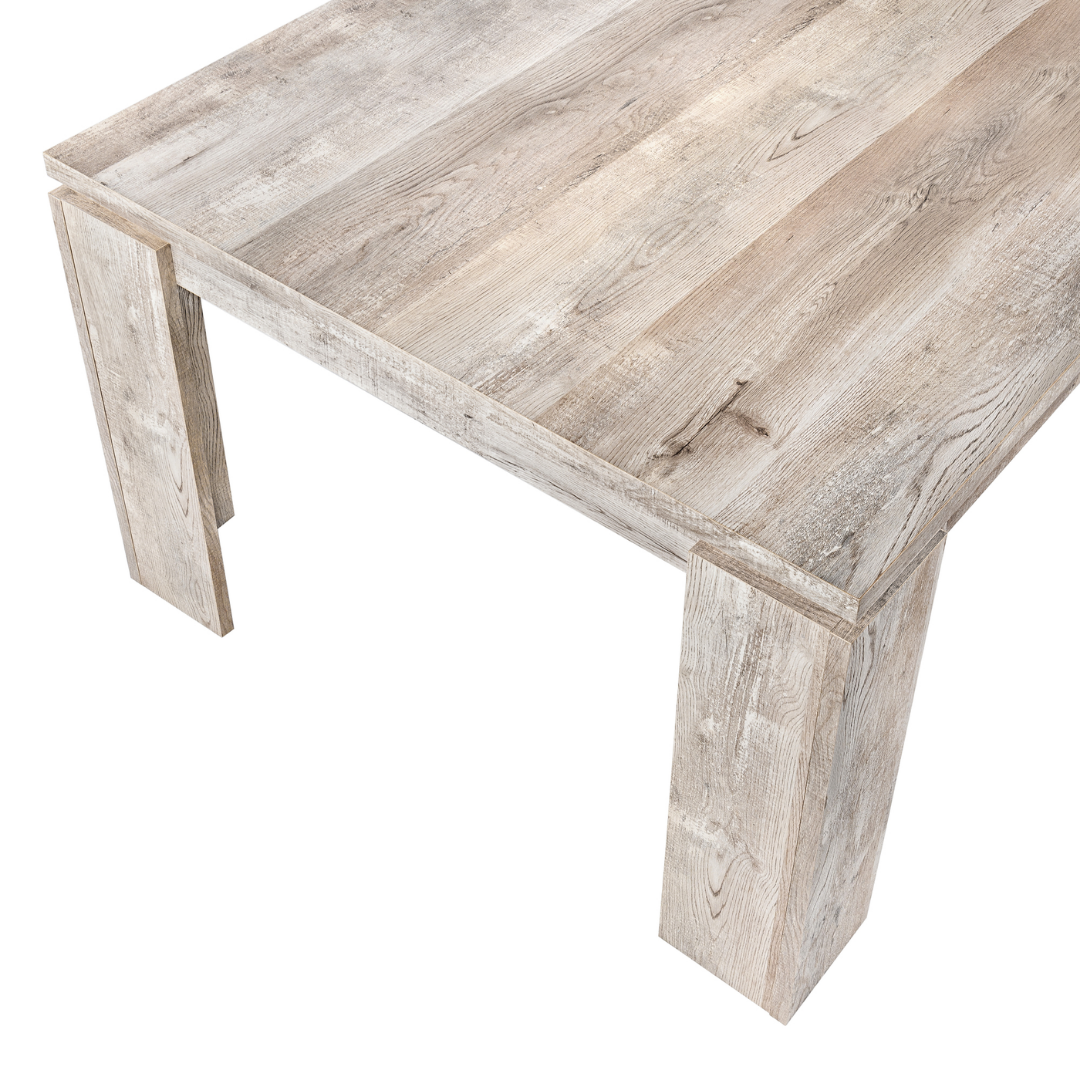 Taurust – Table à manger – Aspect bois recyclé taupe