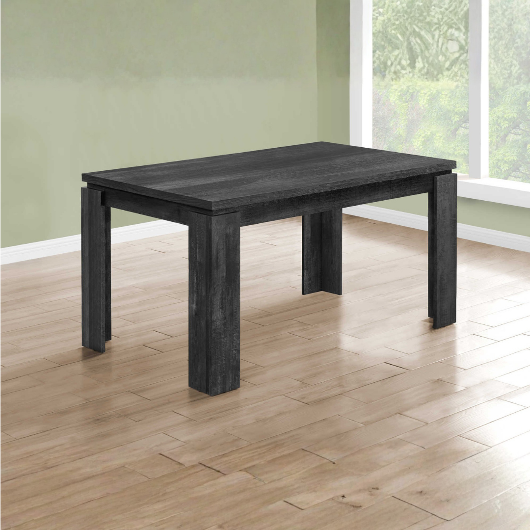 Noirust – Dining Table – Black Reclaimed Wood Look