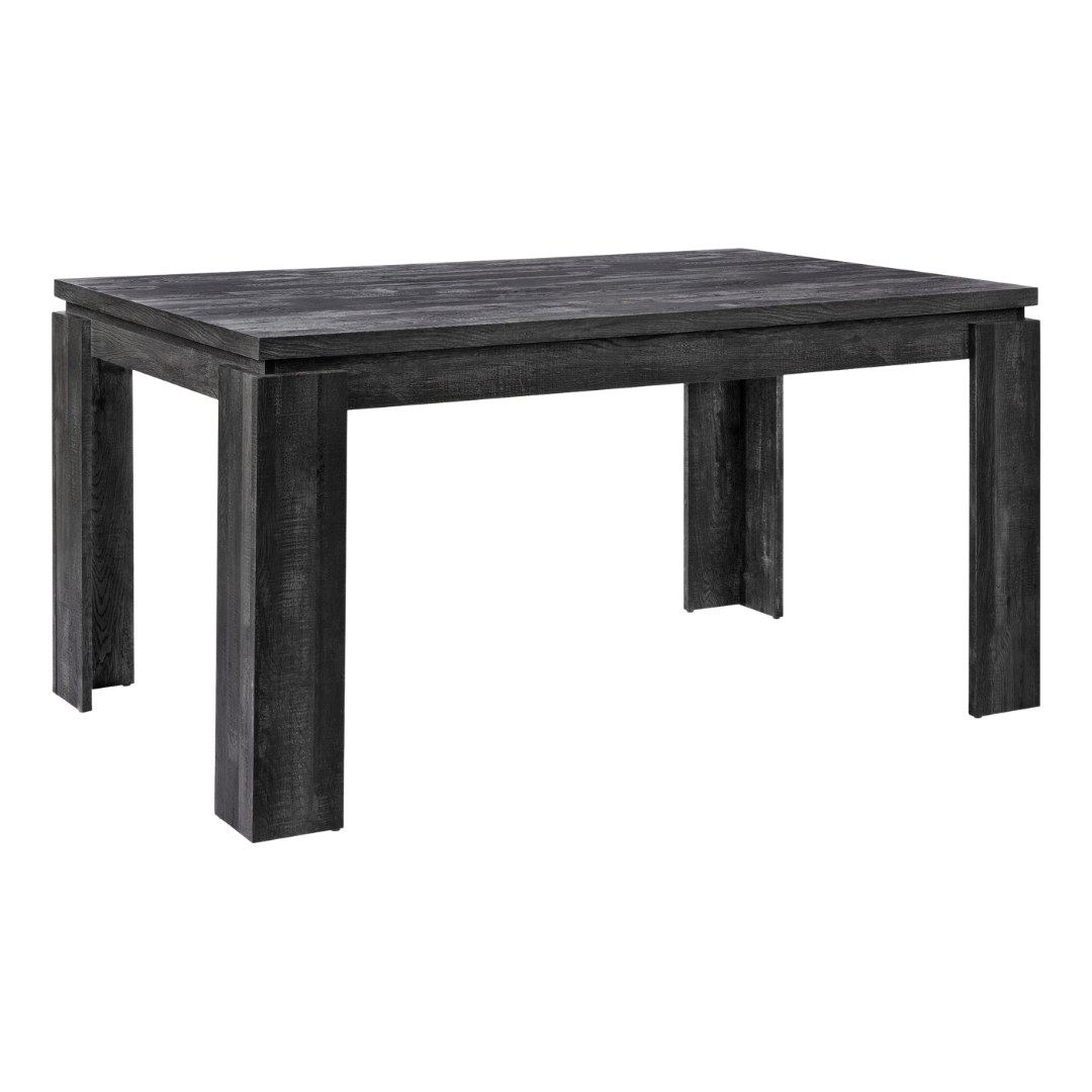 Noirust – Table à manger – Aspect bois recyclé noir