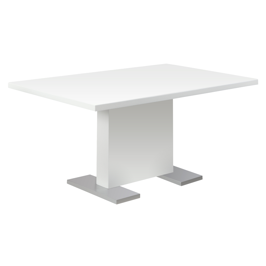Lumera – Table à manger – Blanc brillant