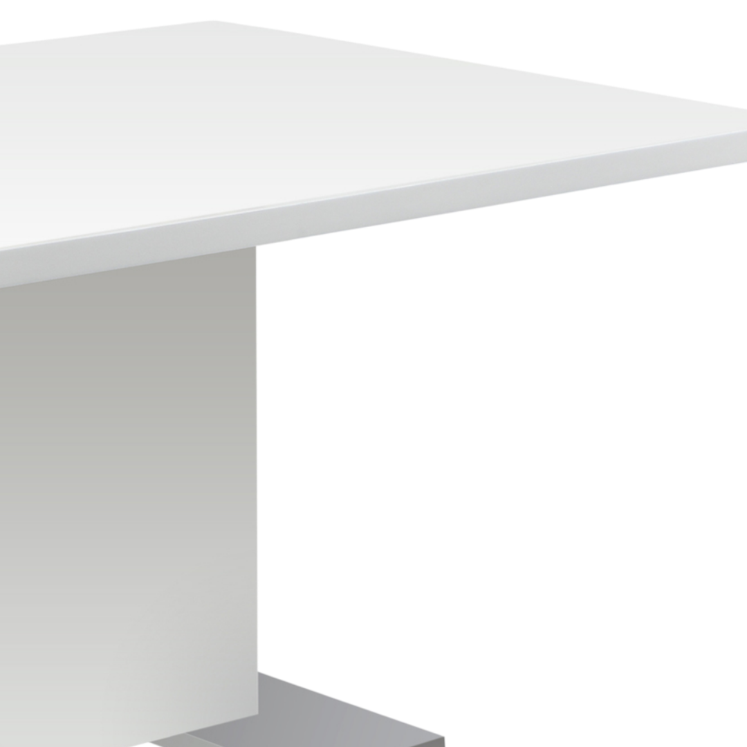 Lumera – Table à manger – Blanc brillant