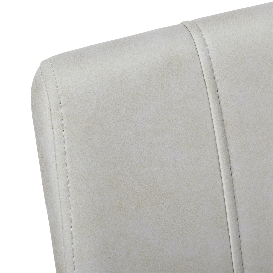 Cantelia – Lot de 2 – Chaises de salle à manger cantilever en tissu – Piètement gris/noir