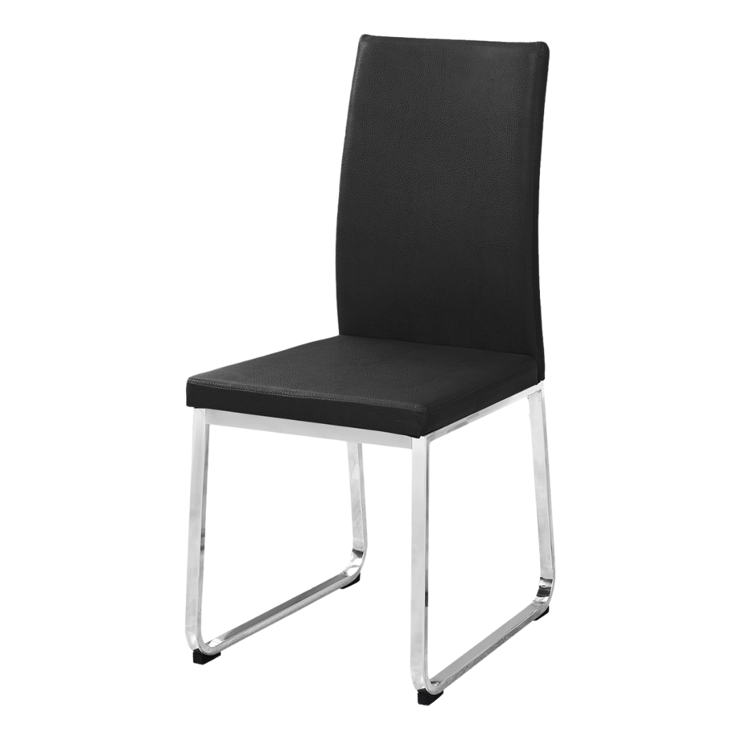 Cubik – Ensemble de salle à manger – Espresso / Aspect cuir noir