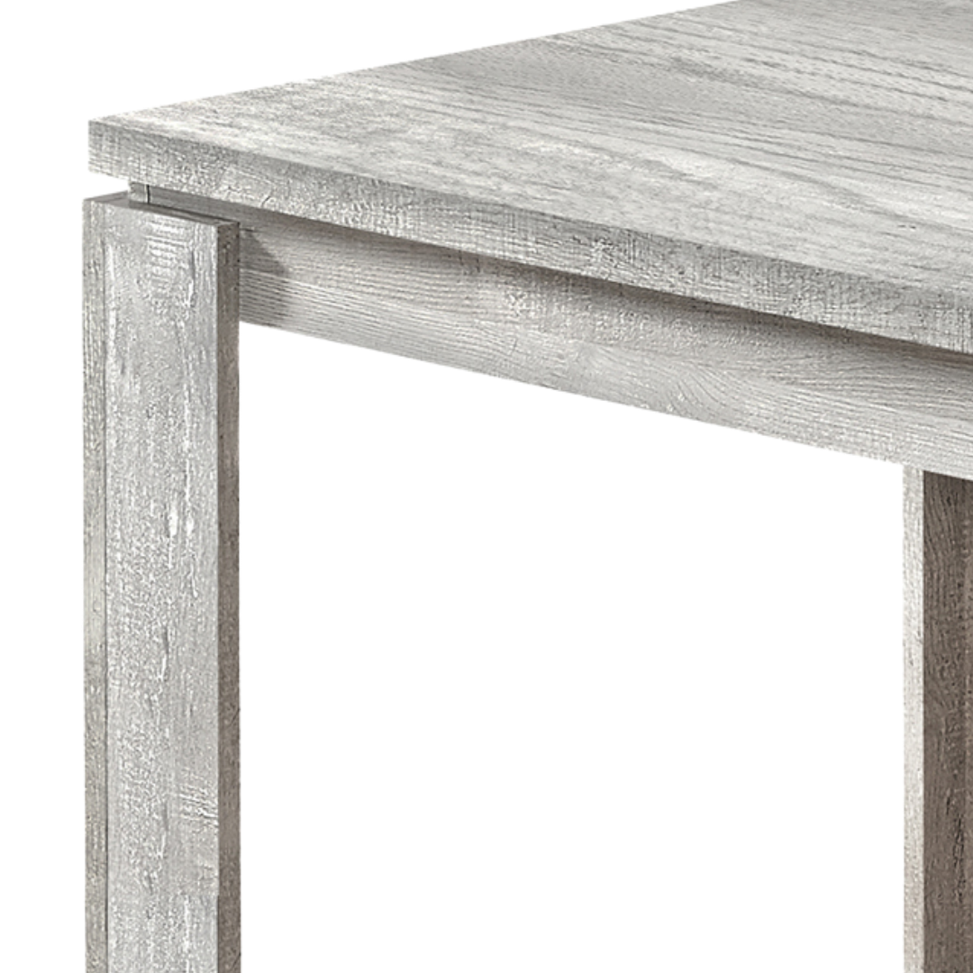 Table salle à manger Gravern rectangulaire 47 po finition bois récupéré gris style fermette Montréal