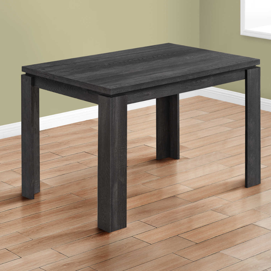 Obsidra – Dining Table – Black Reclaimed Wood Look