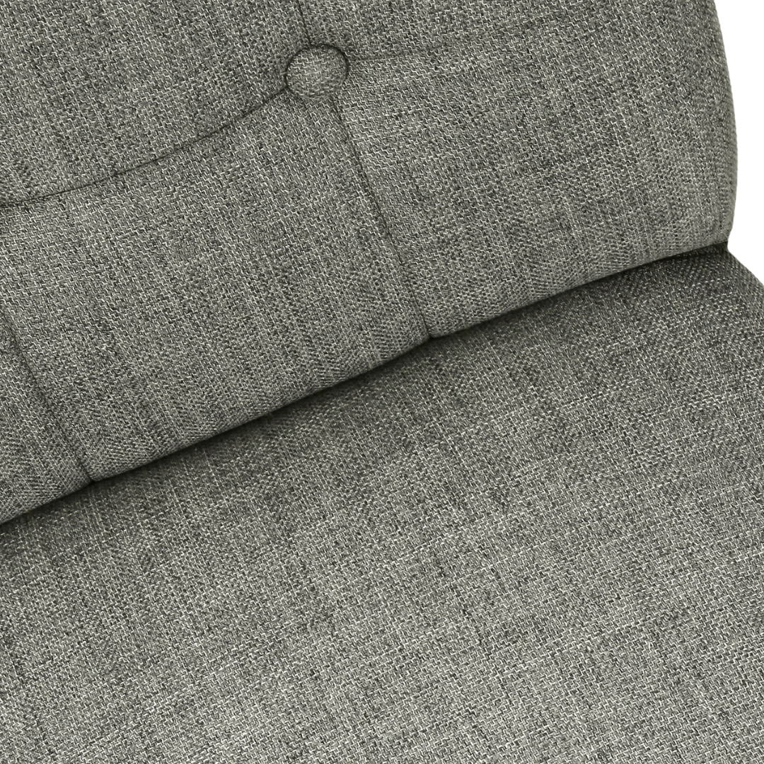 Linara – Lot de 2 – Chaise de salle à manger capitonnée aspect lin – Gris