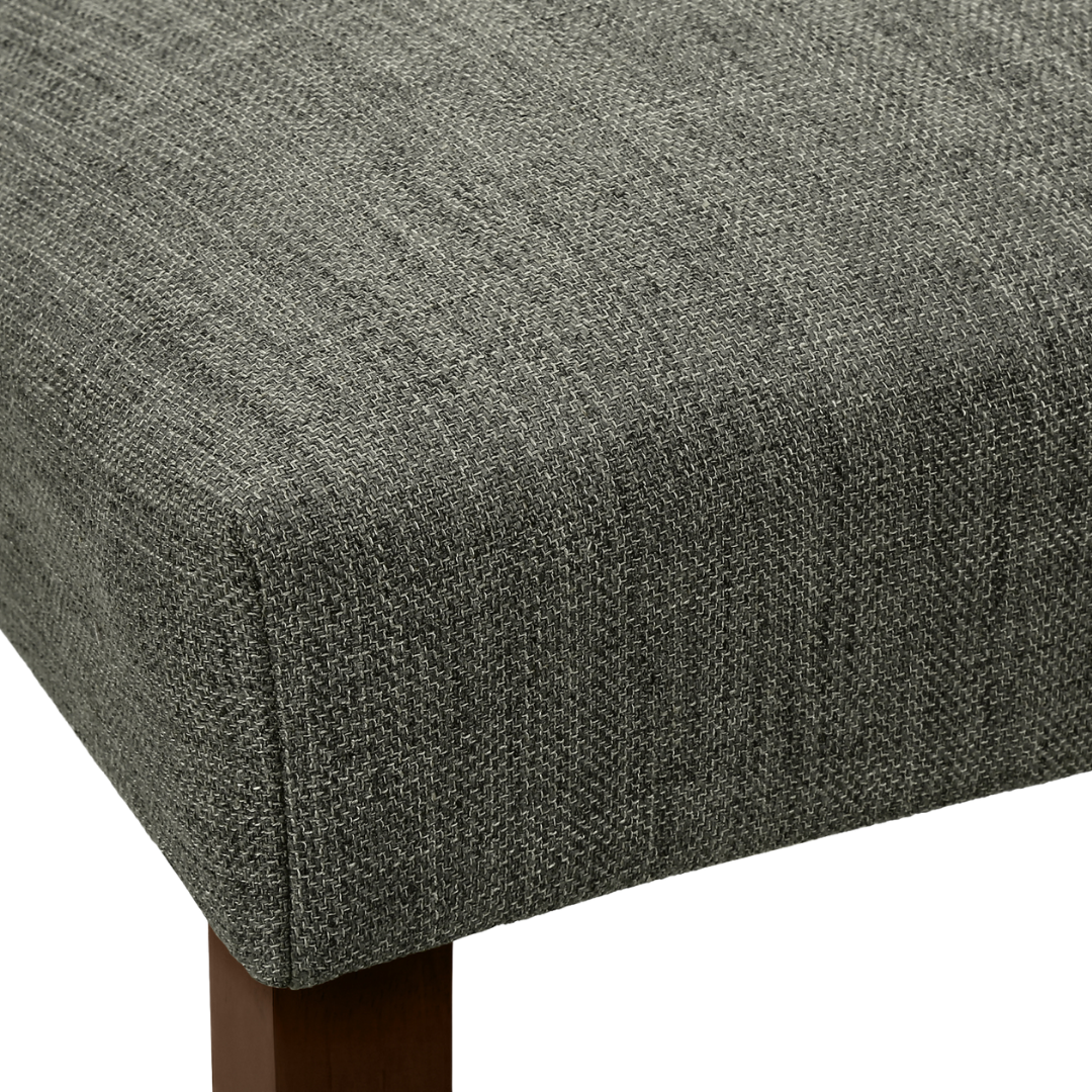 Linara – Lot de 2 – Chaise de salle à manger capitonnée aspect lin – Gris