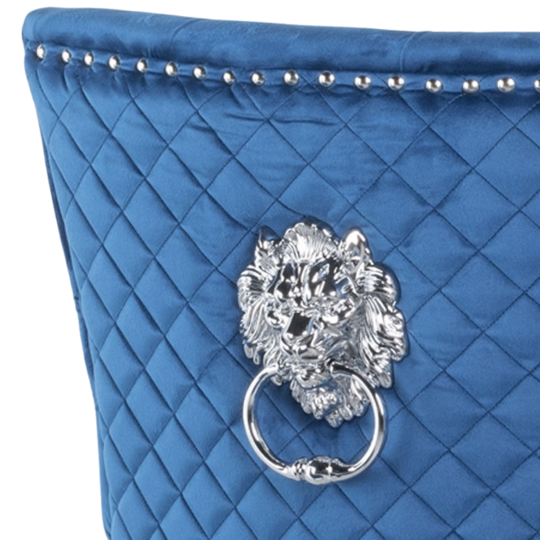 Majestria – Set of 2 – Velvet Tufted Dining Chair – Blue