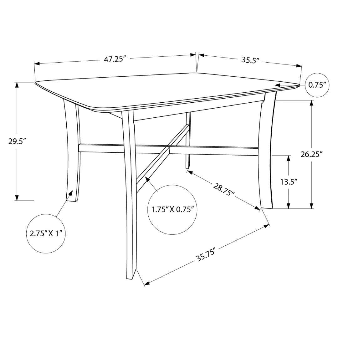 Lunex – Table de salle à manger – Placage blanc