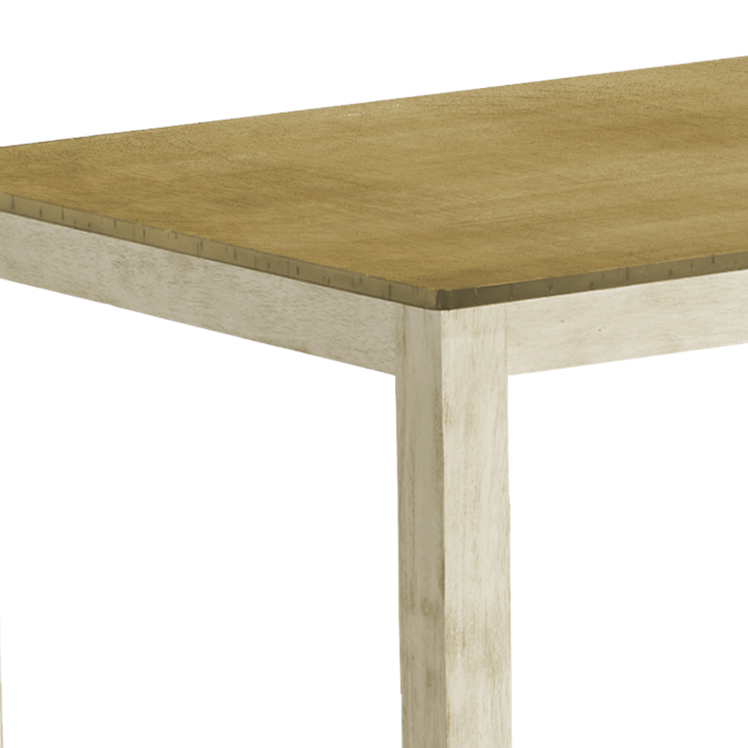 Elmont – Dining Table – Antique White / Light Brown Veneer