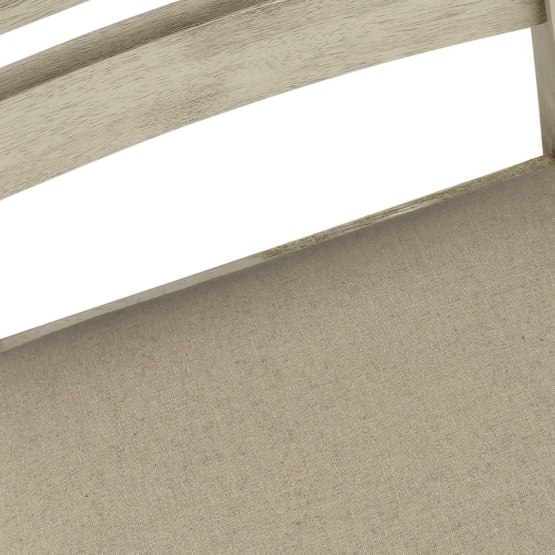 Ladmore – Lot de 2 – Chaises de salle à manger en tissu à dossier échelle – Beige