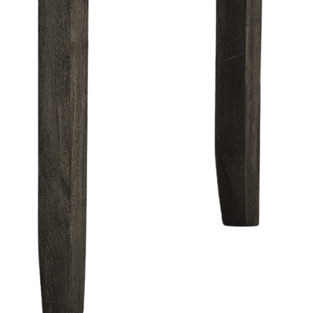 Eldrin – Table de salle à manger ronde – Placage gris antique