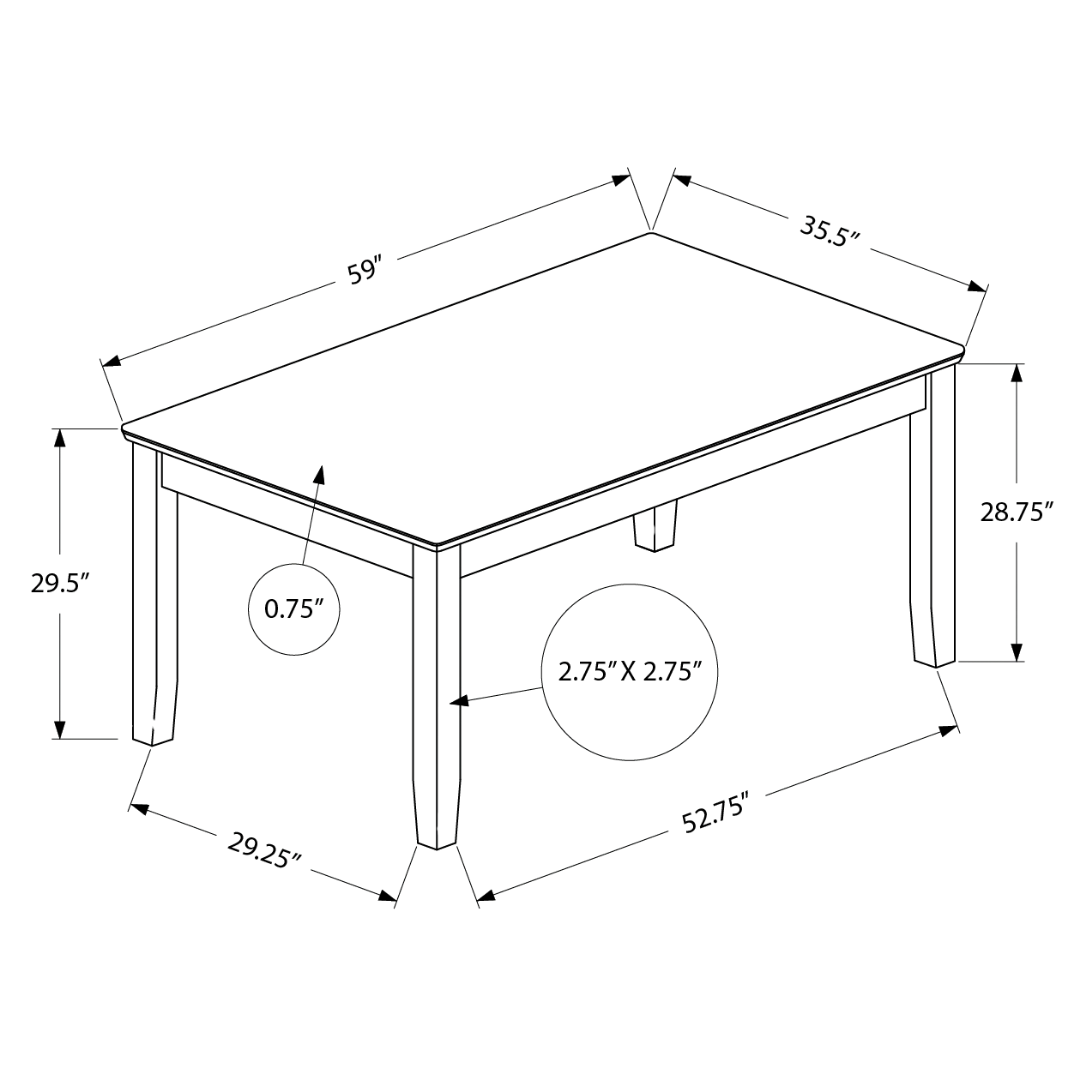 Carmond – Table de salle à manger – Placage en merisier antique
