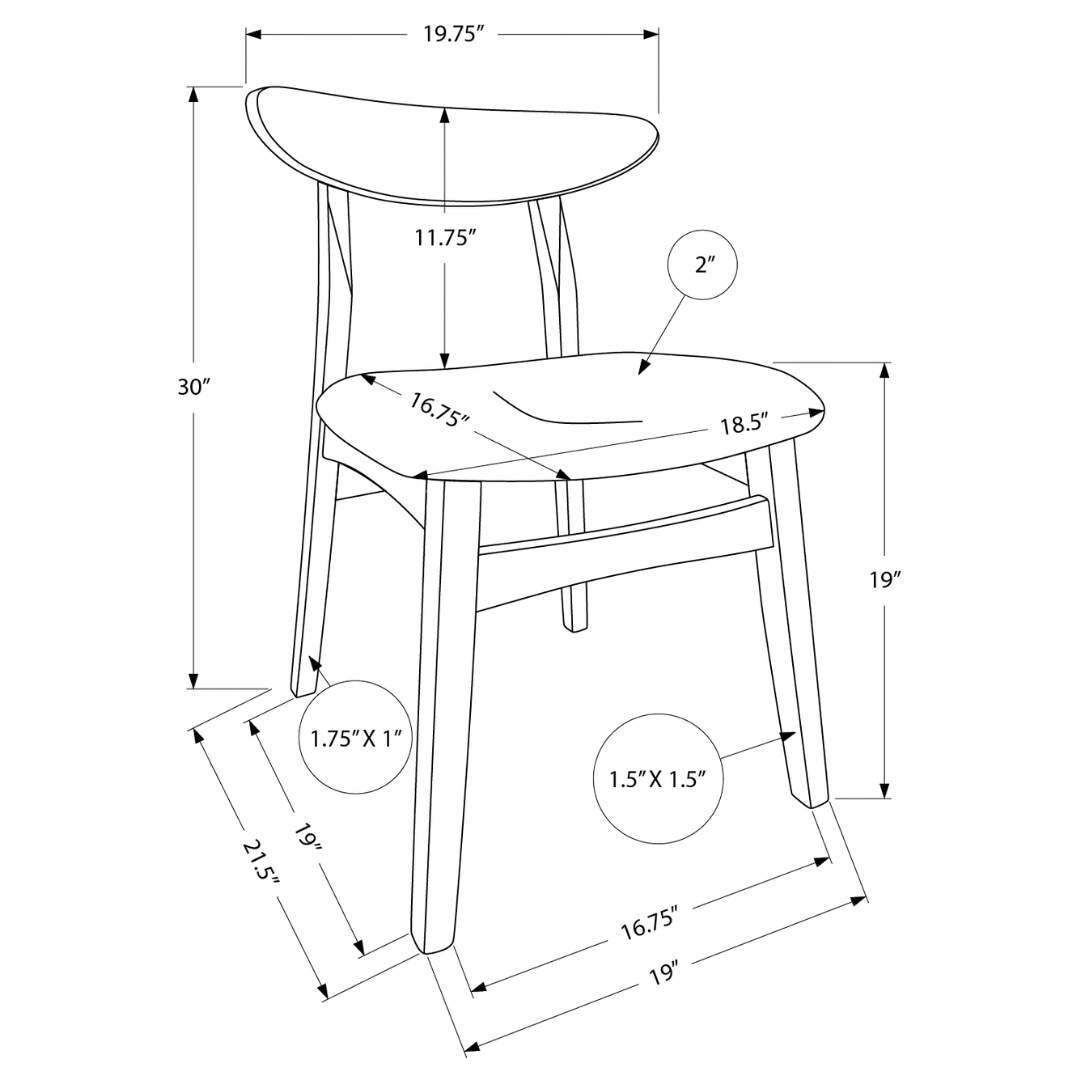 Soren – Ensemble de salle à manger – Noyer foncé / Tissu sable