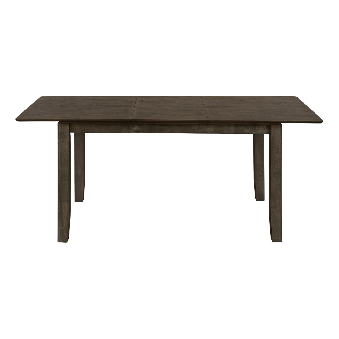 Runa to modify – Extendable Dining Set – Grey Veneer / Cream Fabric Chairs