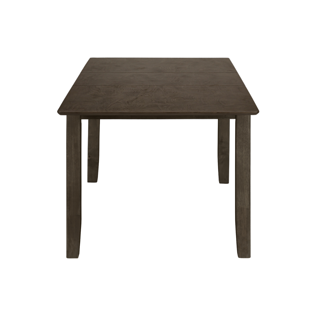 Runa to modify – Extendable Dining Set – Grey Veneer / Cream Fabric Chairs