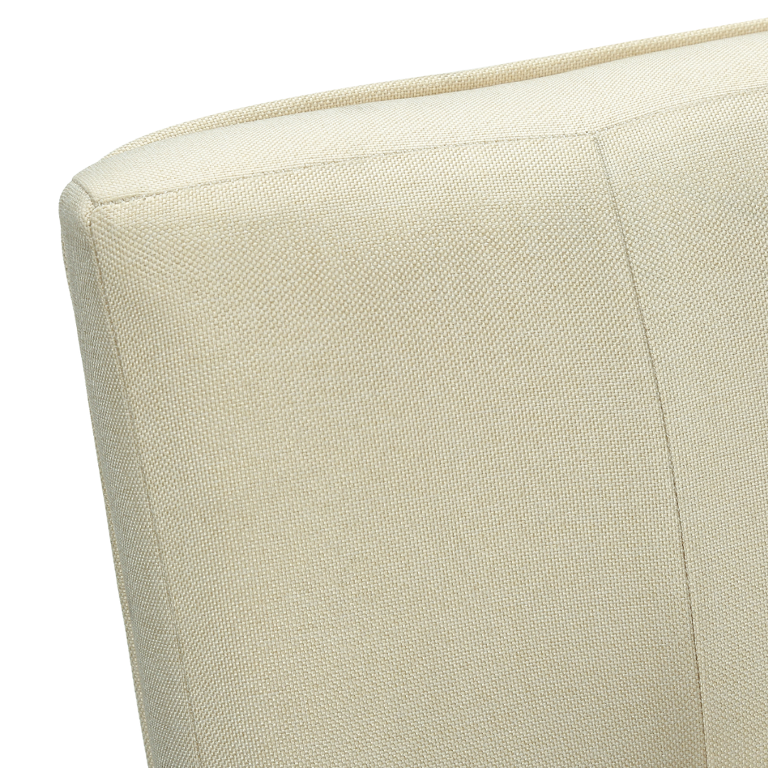 Haventon – Lot de 2 – Chaises de salle à manger en tissu capitonné – Crème