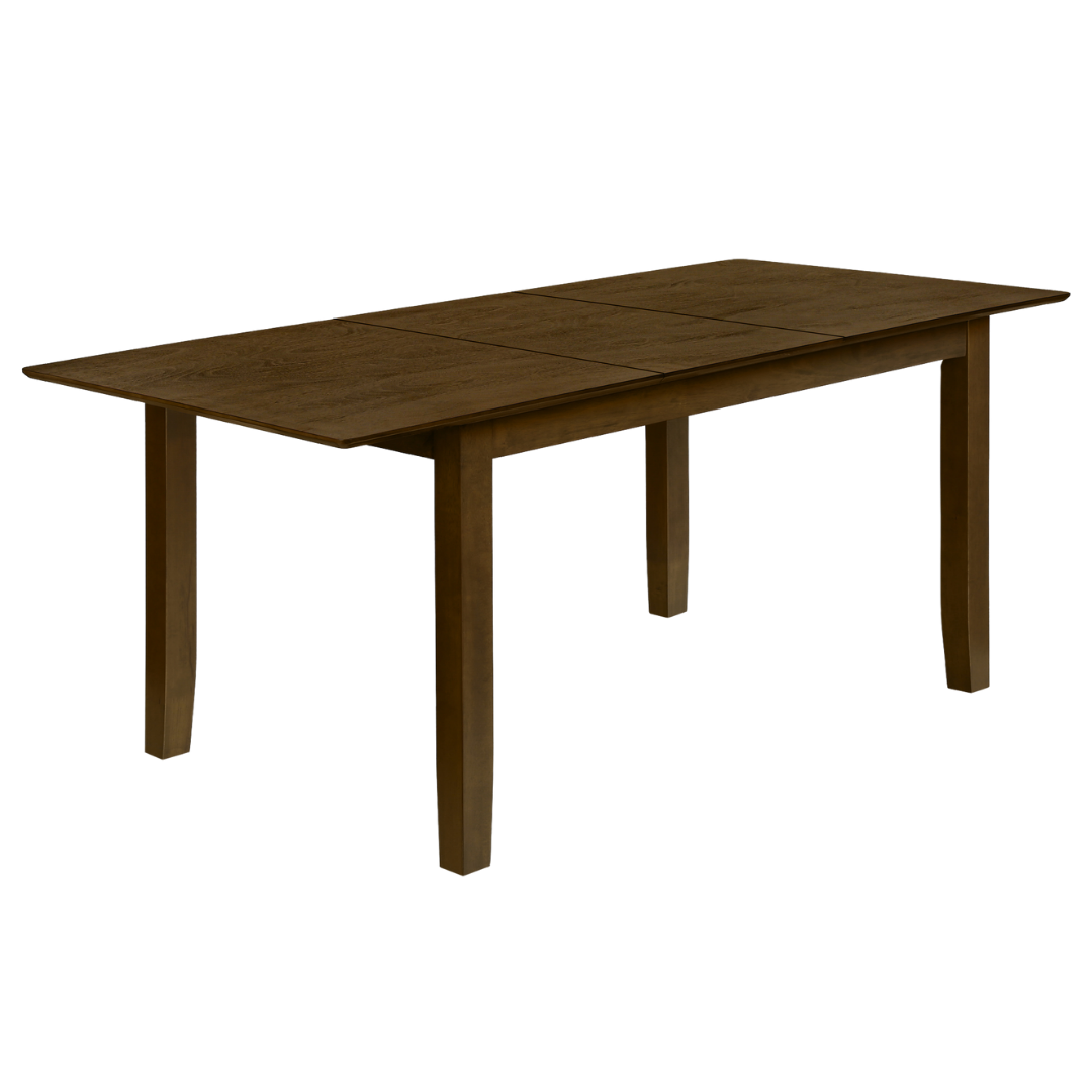 Walden – Table de salle à manger extensible – Placage noyer brun