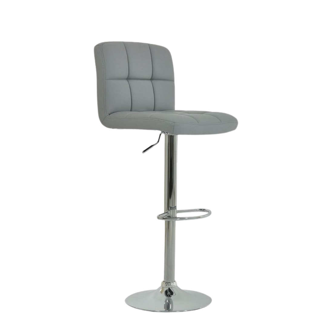 Ensemble 2 tabourets de bar ajustables Rivaro gris PU chromé hauteur réglable 36-45 po Montréal