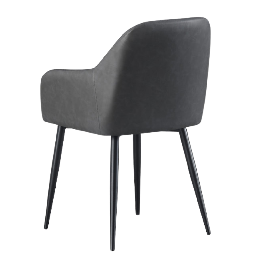 Firenze – Ensemble de salle à manger – Aspect marbre blanc / PU gris