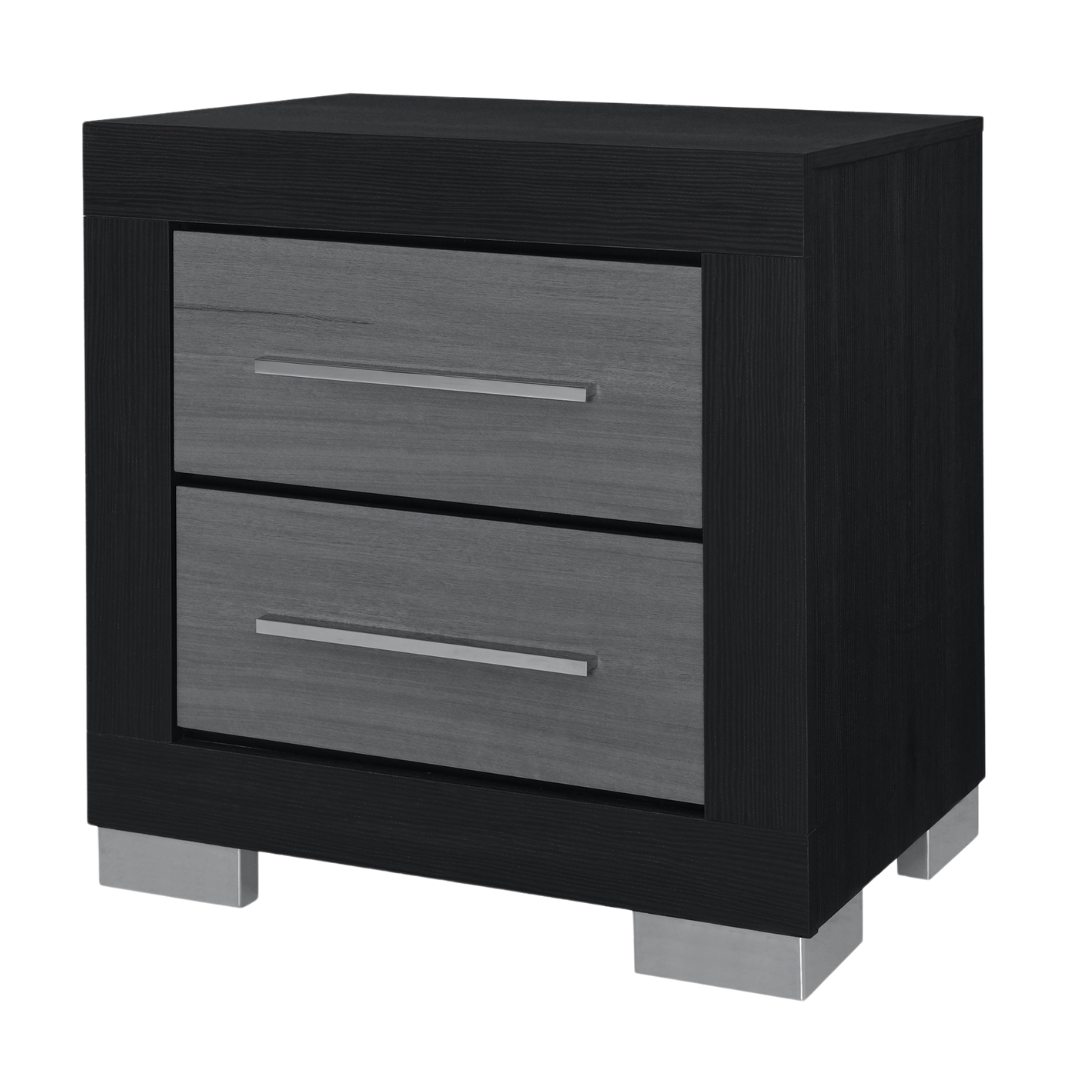 Caldera – Ensemble de chambre queen noir et gris rangement