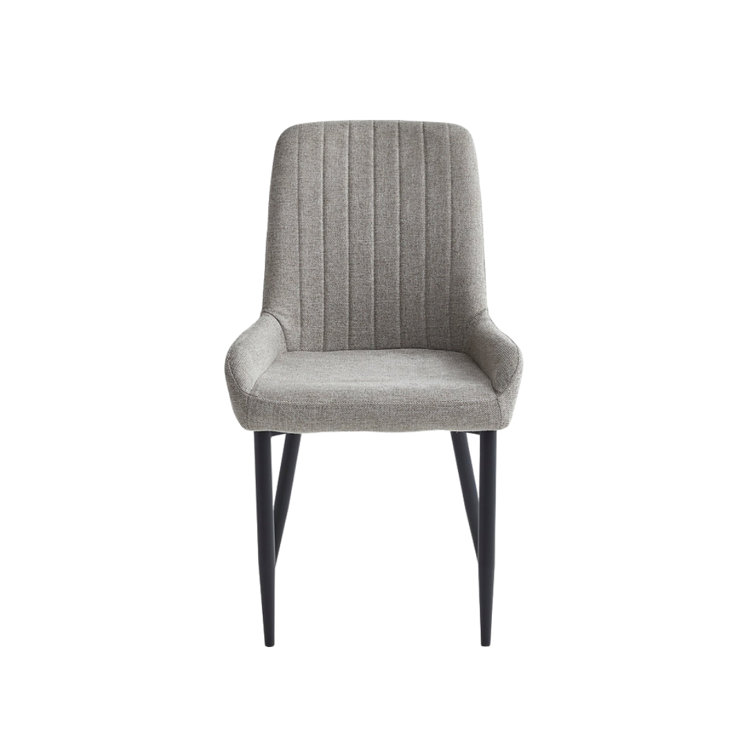 Prima – Ensemble de salle à manger – Plateau en bois / Tissu gris beige