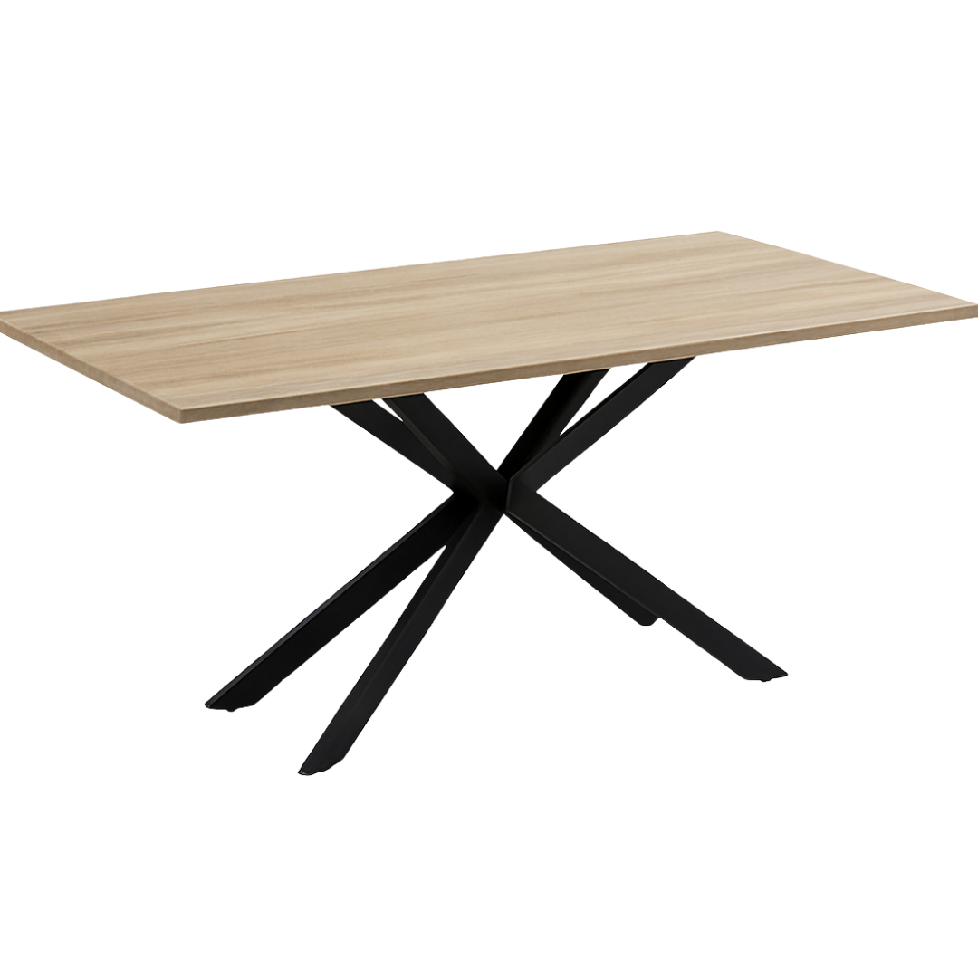 Prima – Ensemble de salle à manger – Plateau en bois / Tissu gris beige