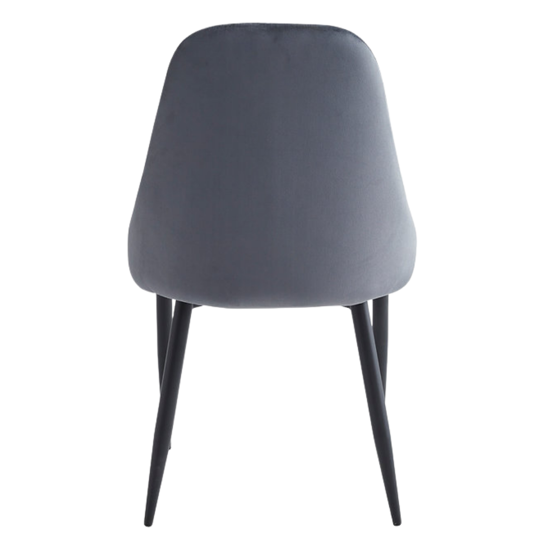 Arvella – Set of 6 – Velvet Dining Chair – Dark Grey
