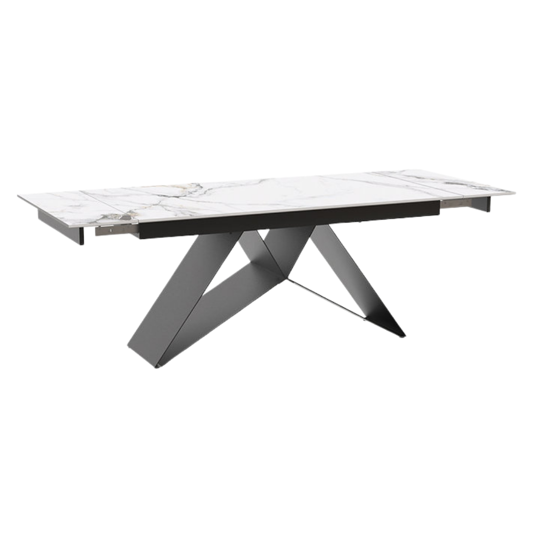 Virex – Extendable Dining Table – Channel Marble Look