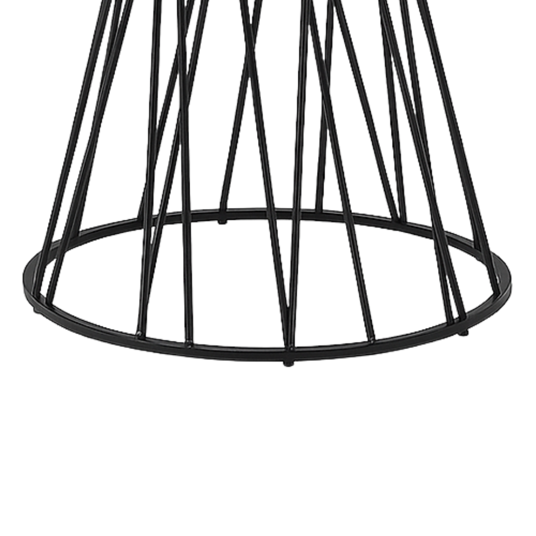 Nerano – Table de salle à manger ronde – Aspect marbre blanc