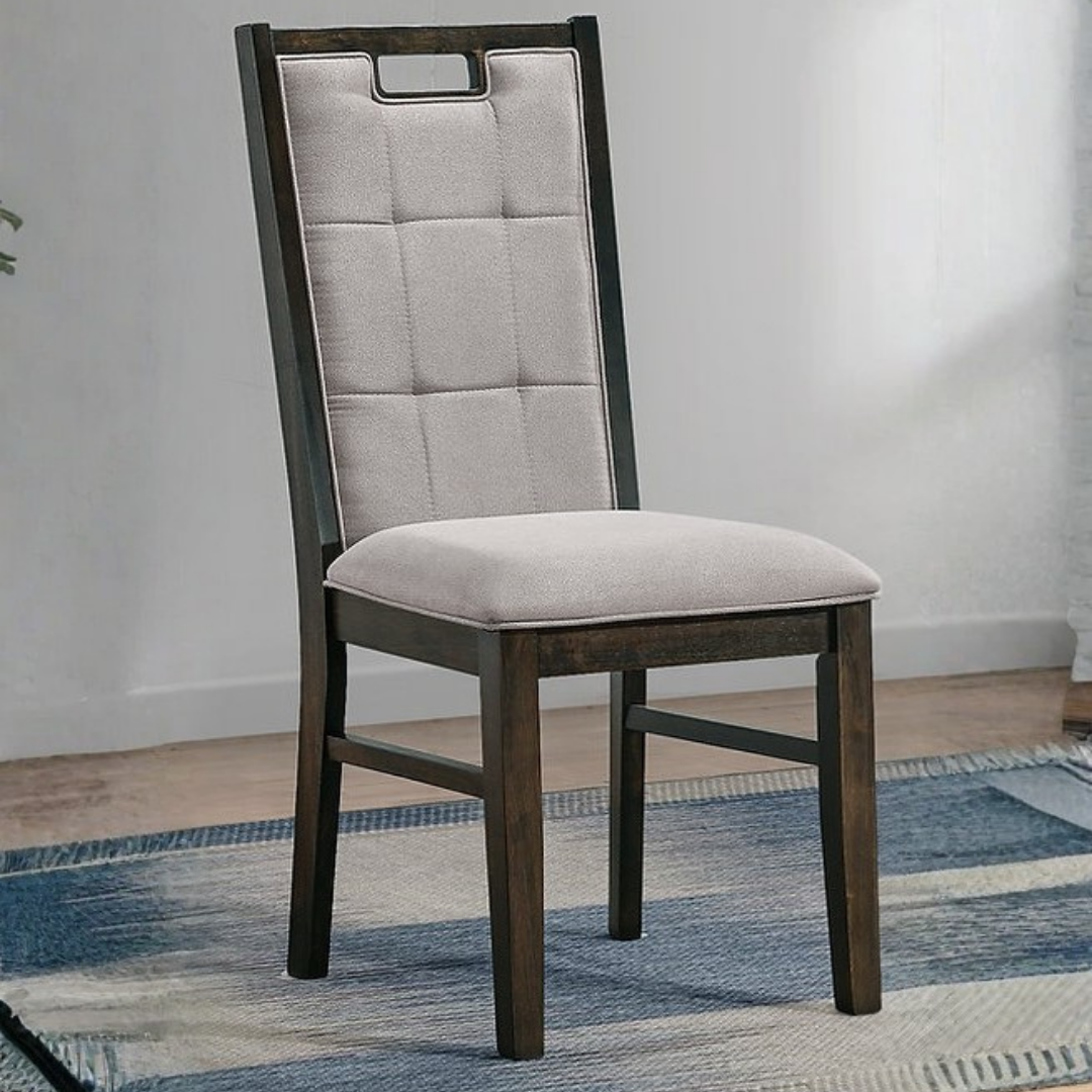 Capri – Ensemble de salle à manger – Imitation marbre / Bois brun rustique