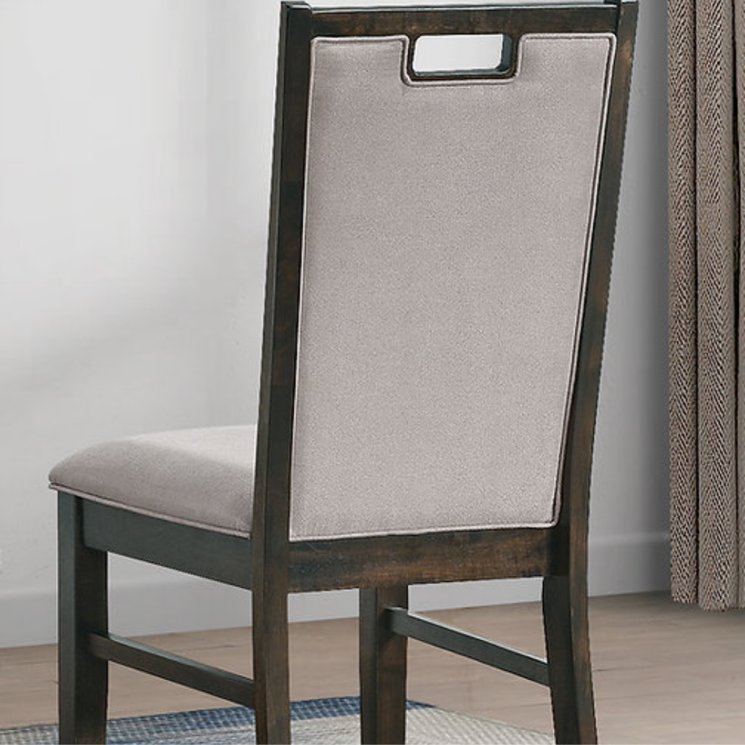 Capri – Ensemble de salle à manger – Imitation marbre / Bois brun rustique