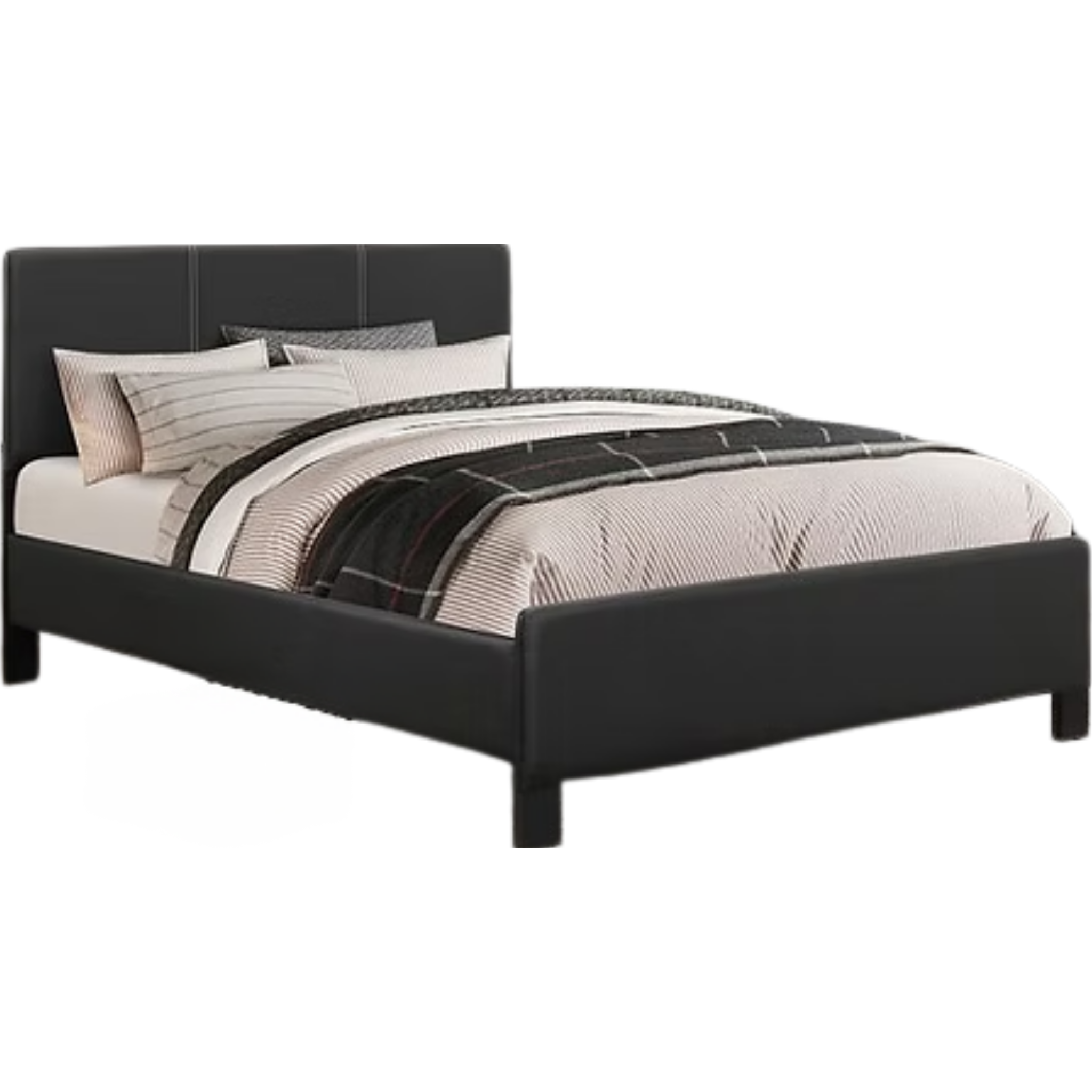 Lit double - Lit en PU noir 175