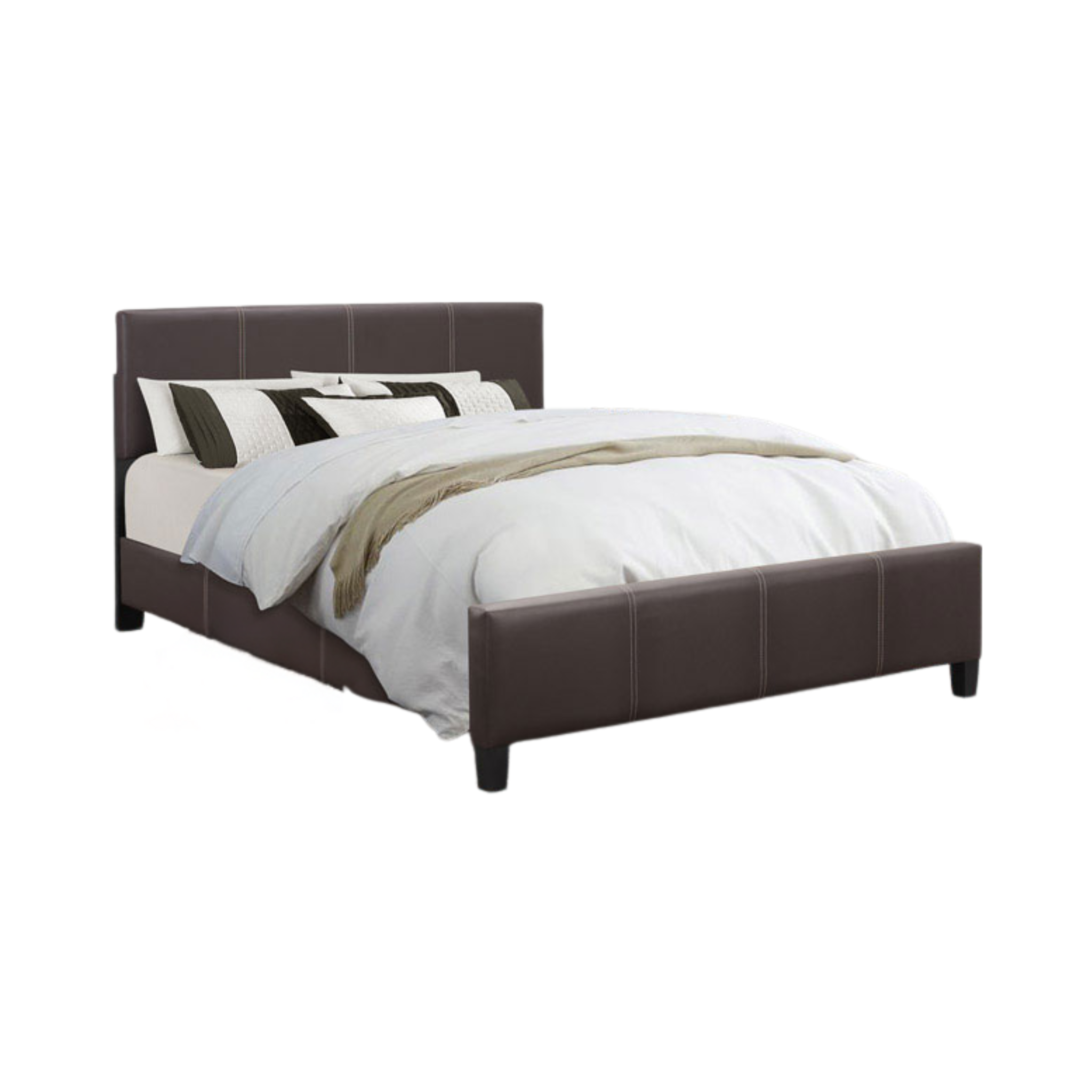 Twin Bed – Espresso PU Bed 176