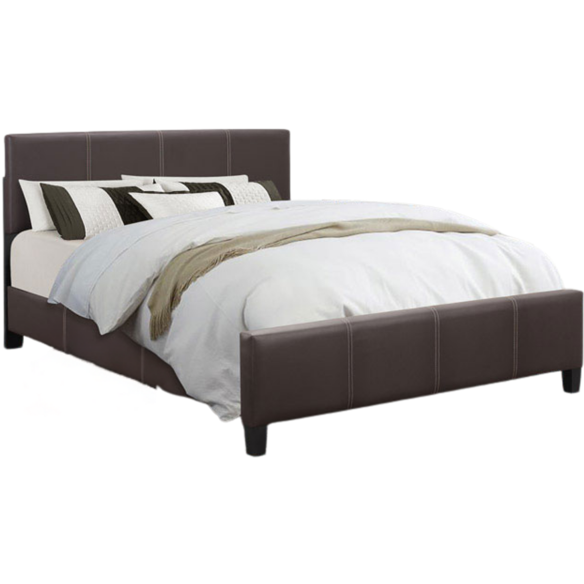 Queen Bed - Espresso PU Bed  176