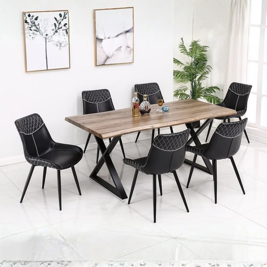 Axion – Dining Table – Faux Live Edge Wood