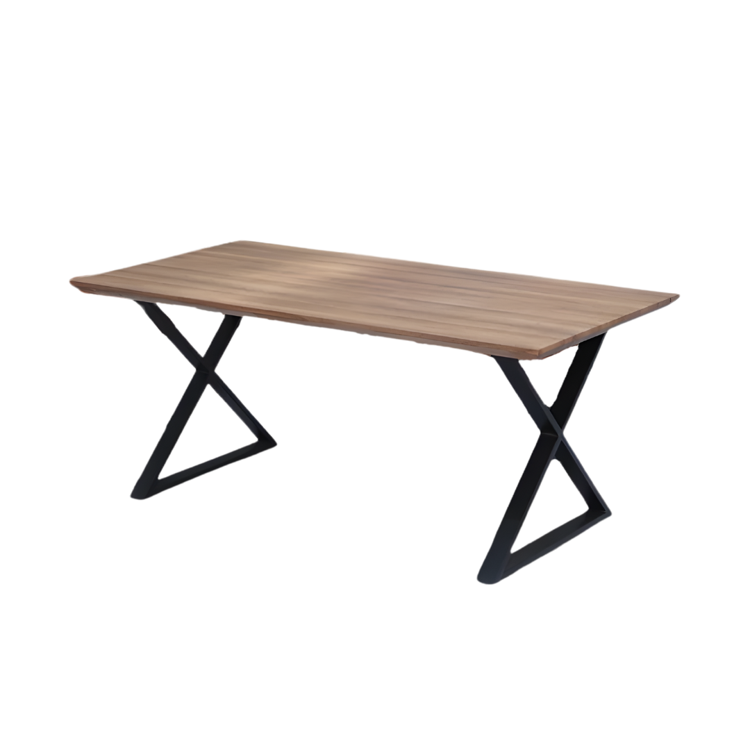 Axion – Table de salle à manger – Bois imitation bord naturel