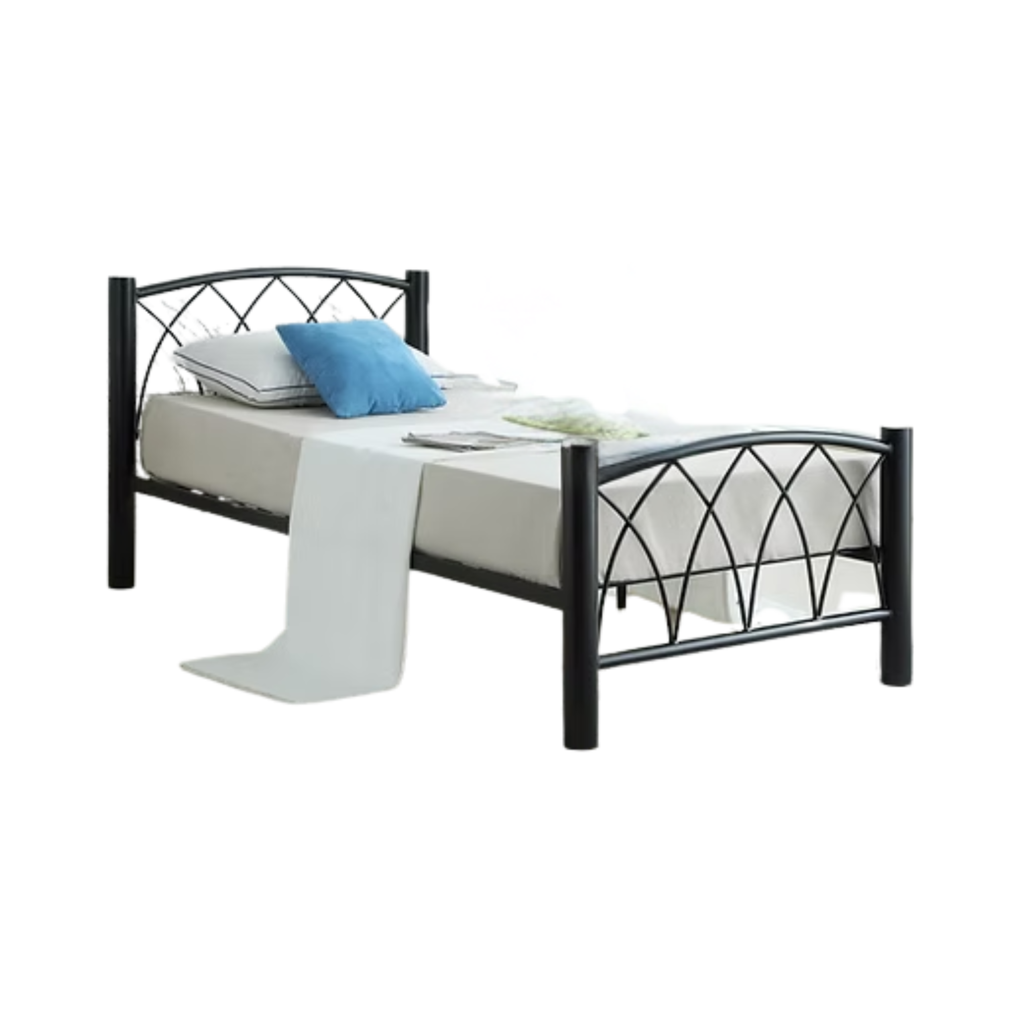 Twin Bed - Black Metal Bed 182