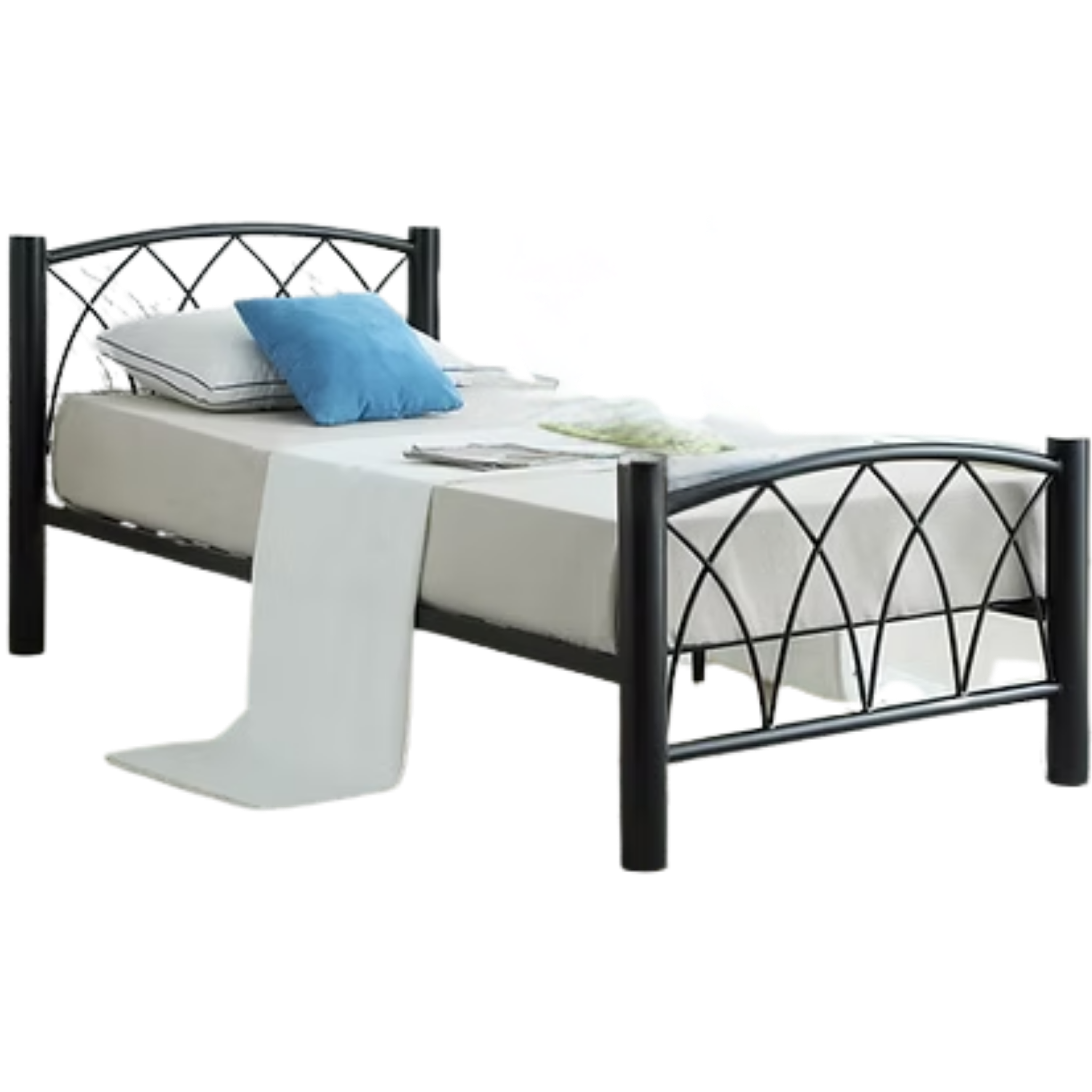Queen Bed - Black Metal Bed 182