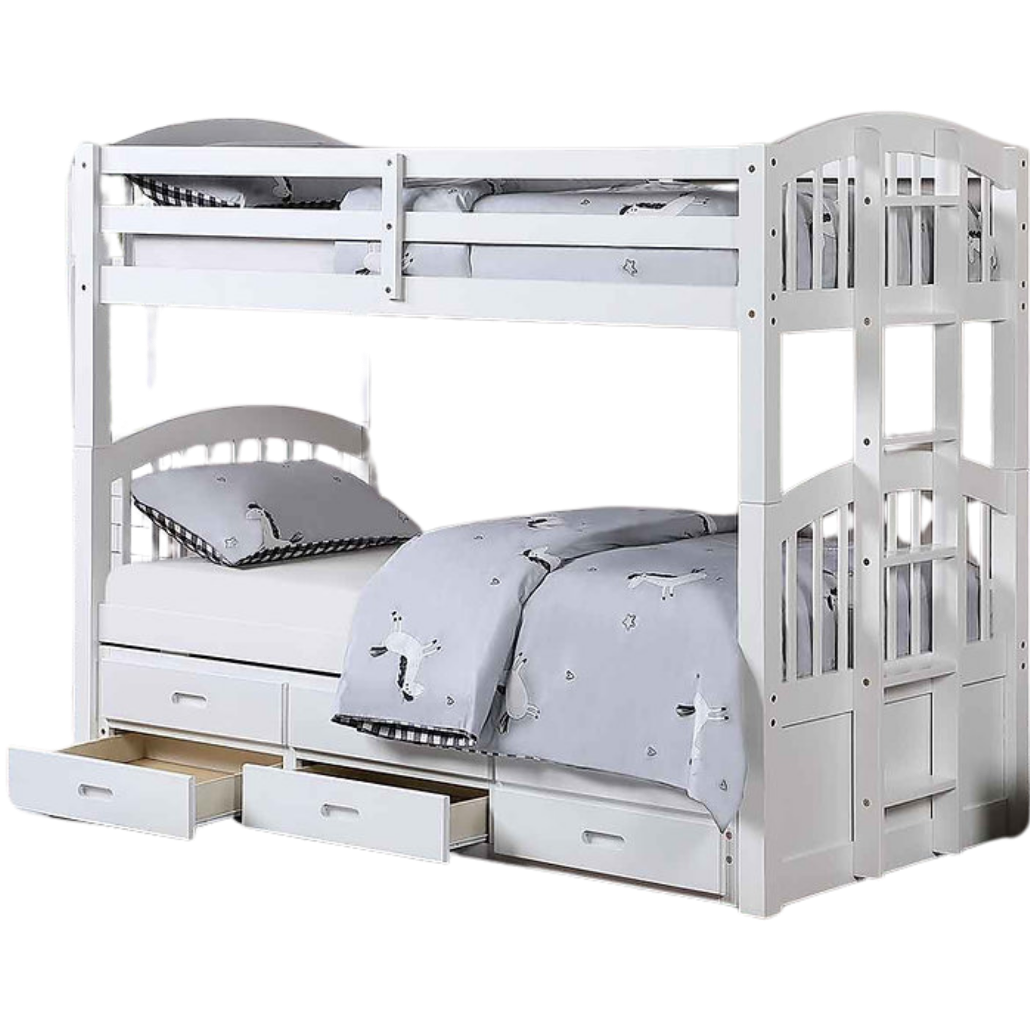 Lit superposé simple blanc 1842
